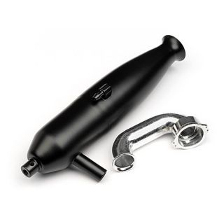 101396-HPI Black Exhaust Pipe & Manifold .28