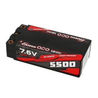 Gens Ace 5500mAh 7.6V 120C 2S Shorty HardCase Lipo Battery