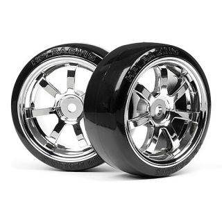 4739-HPI T-Drift Tire 26mm Rays 57S-Pro Wheel Chrome