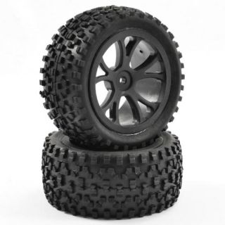 FAST0037B-FASTRAX 1/10TH MOUNTED CUBOID BUGGY REAR TYRES 10-SPOKE