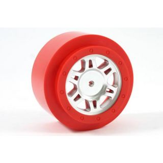 FAST0148-Fastrax Sc Chrome/Red Ring One Piece Wheels(2)-Slash 2Wd Fr