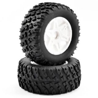 FTX9066W-FTX COMET DESERT BUGGY FRONT MOUNTED TYRE & WHEEL WHITE