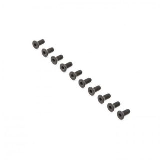 LOS255016-Losi Flat Head Screws, Stl, BO, M4 x 10mm (10) (Losi255016)