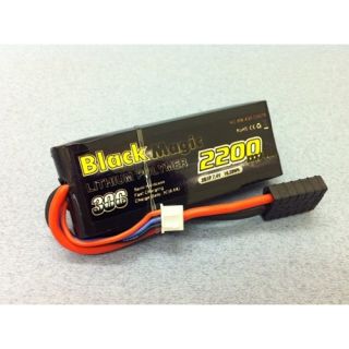 BM2202-BLACKM 2200mAh 7.4V 2S1P 30C Semi Hard -TRX All 1/16