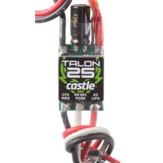 CC12800-CASTLE Talon 25, 25 V 25AMP ESC, HEAVY DUTY BEC
