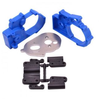 RPM73615-RPM TRAXXAS 2WD HYBRID GEARBOX HOUSING AND REAR MOUNTS BLUE