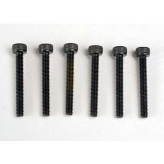 TRX2556-TRAXXAS Header screws, 3x23mm cap hex screws (6)