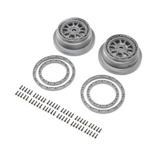 LOS43029-Losi Beadlock Wheel and Ring Set (2): SBR 2.0