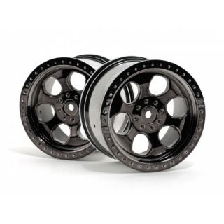 3161-HPI 6 Spoke Wheel Black Chrome (83X56mm/2Pcs)