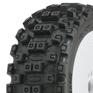 PL9067-31-ProLine Badlands MX 1:8 Buggy M2 Tyres Pre Mounted on White Wheels (2)