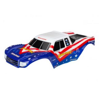 TRX3676-Traxxas Body Bigfoot Red White Blue Officially Licensed replica (painted decals applied)