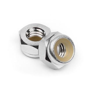 Z866-HPI Aluminum Lock Nut M4 (Silver/10Pcs)
